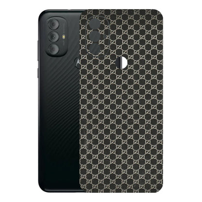 Motorola Phone Skins (All Models) - Black G Print - 3D Embossed Finish (L-109) Motorola Moto G Power