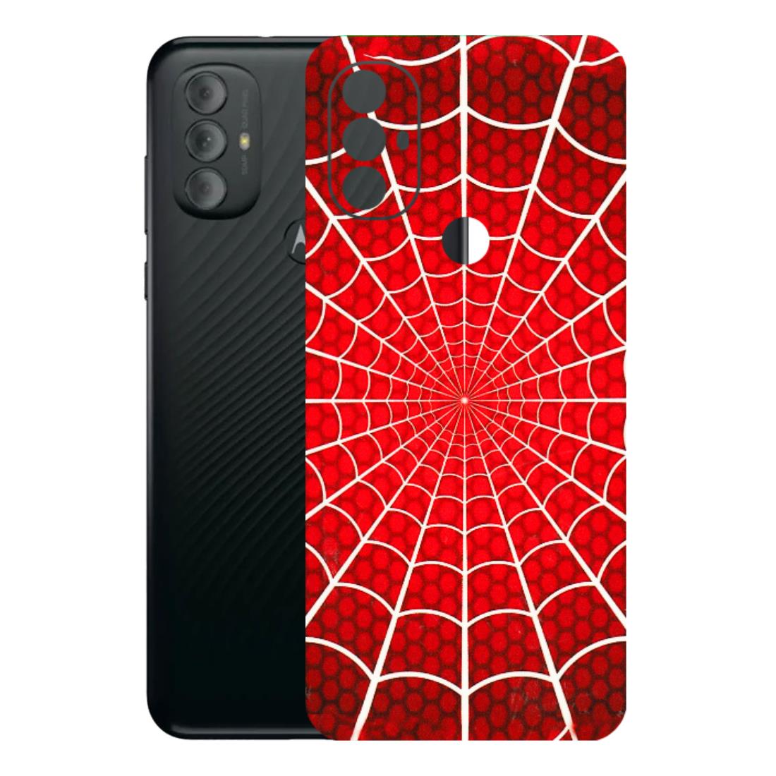 Motorola Phone Skins (All Models) - Classic Spidey Web - 3D Embossed Finish (L-115) Motorola Moto G Power