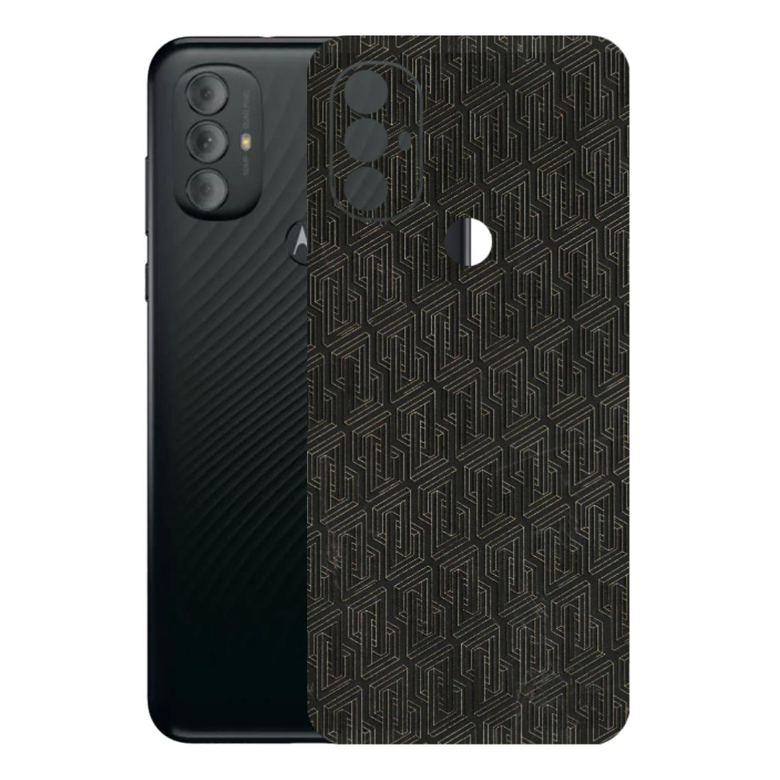 Motorola Phone Skins (All Models) - Black Abstract Pattern - 3D Embossed Finish (L-117) Motorola Moto G Power