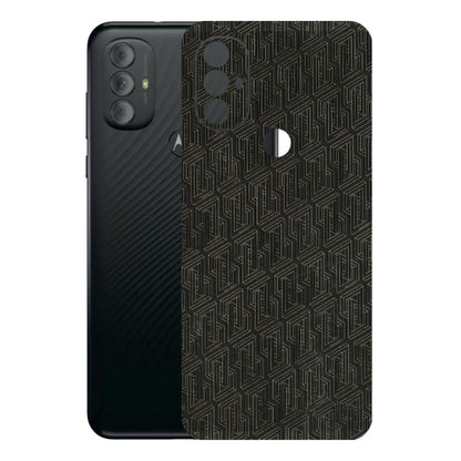 Motorola Phone Skins (All Models) - Black Abstract Pattern - 3D Embossed Finish (L-117) Motorola Moto G Power