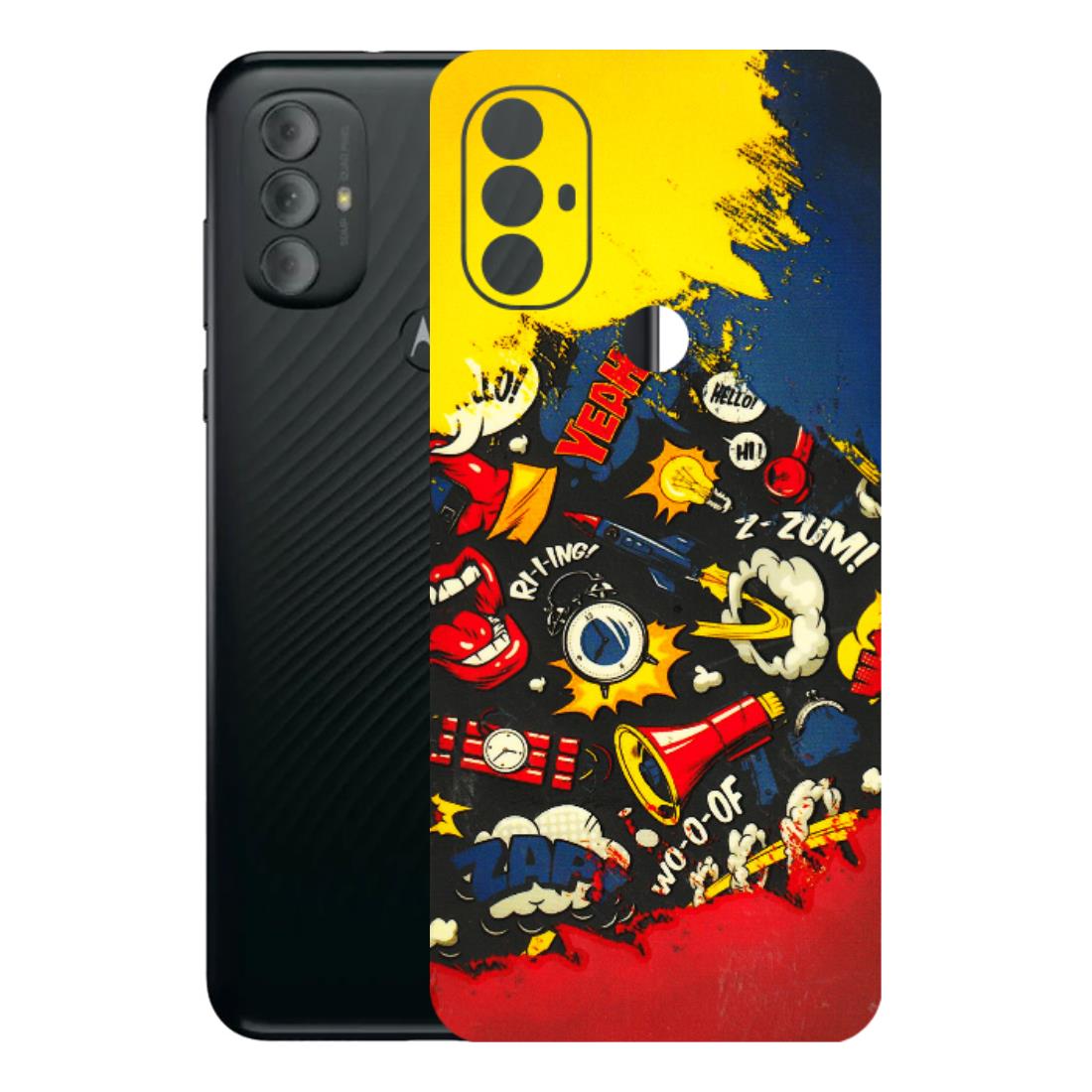 Motorola Phone Skins (All Models) - Pacific Doodle Art - 3D Embossed Finish (L-120) Motorola Moto G Power