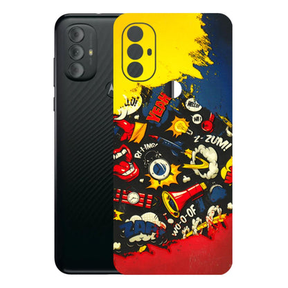 Motorola Phone Skins (All Models) - Pacific Doodle Art - 3D Embossed Finish (L-120) Motorola Moto G Power