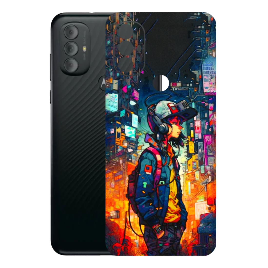Motorola Phone Skins (All Models) - Street Anime Guy - 3D Embossed Finish (L-158) Motorola Moto G Power