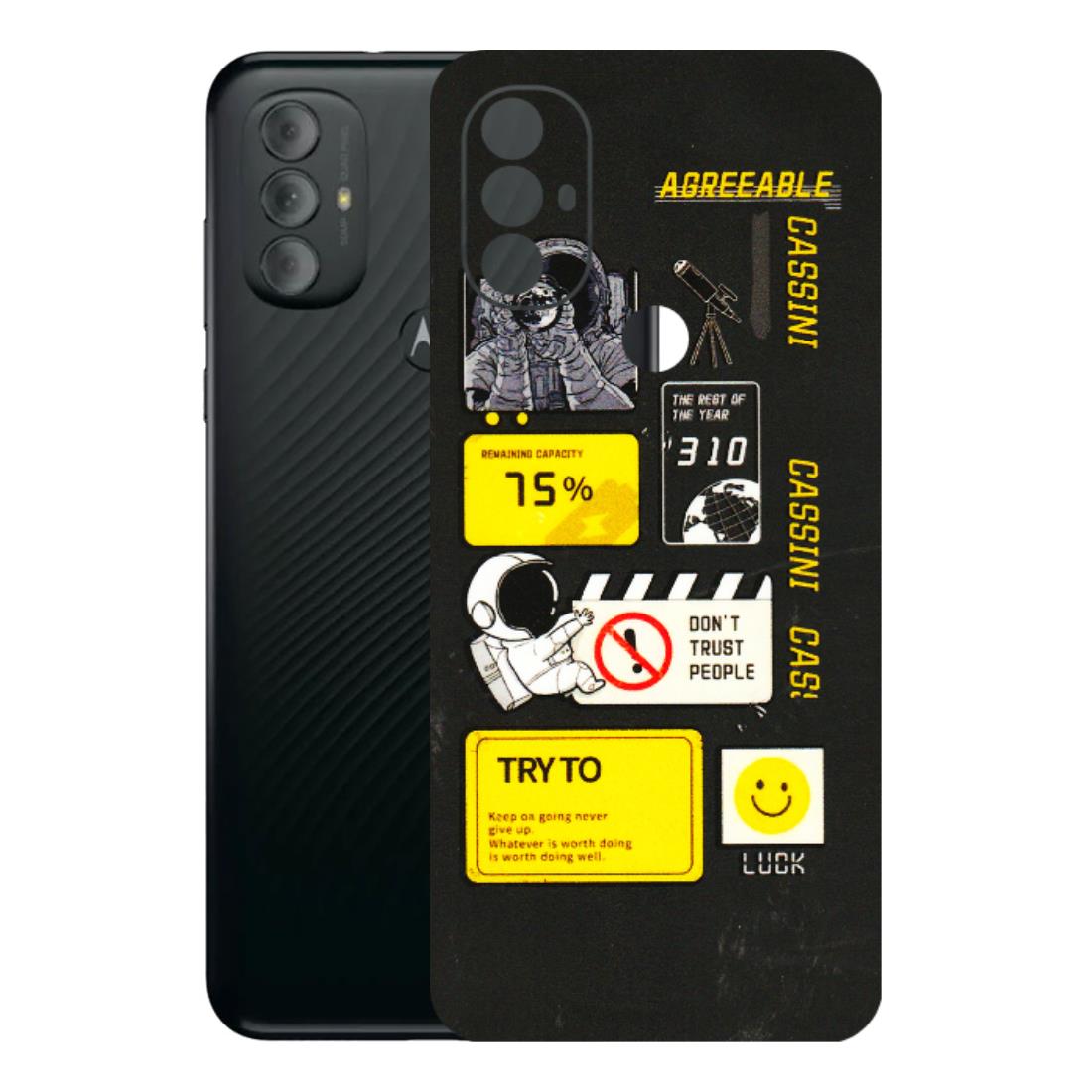 Motorola Phone Skins (All Models) - Black Cassini - 3D Embossed Finish (L-161) Motorola Moto G Power