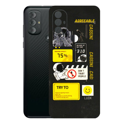 Motorola Phone Skins (All Models) - Black Cassini - 3D Embossed Finish (L-161) Motorola Moto G Power