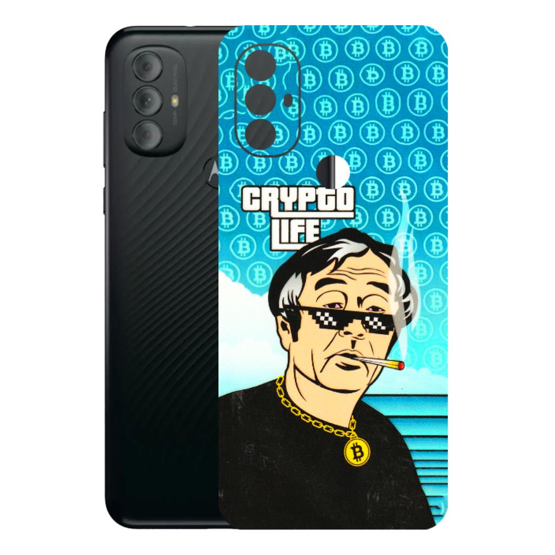 Motorola Phone Skins (All Models) - Crypto Thug Life - 3D Embossed Finish (L-179) Motorola Moto G Power