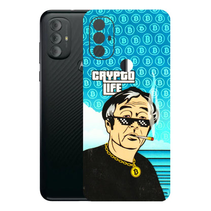 Motorola Phone Skins (All Models) - Crypto Thug Life - 3D Embossed Finish (L-179) Motorola Moto G Power