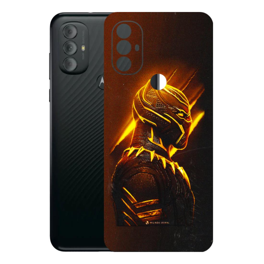 Motorola Phone Skins (All Models) - Gold Black Panther - 3D Embossed Finish (L-181) Motorola Moto G Power