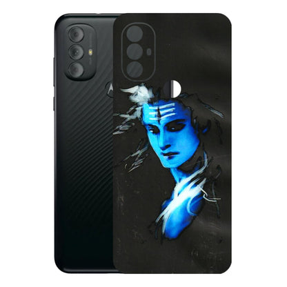 Motorola Phone Skins (All Models) - Har Har Mahadev Blue/Black - 3D Embossed Finish (L-185) Motorola Moto G Power