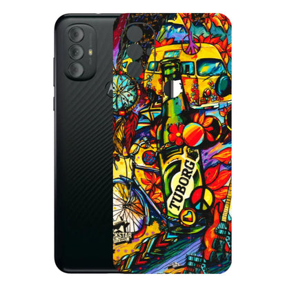 Motorola Phone Skins (All Models) - Cool Beer Bottle - 3D Embossed Finish (L-193) Motorola Moto G Power