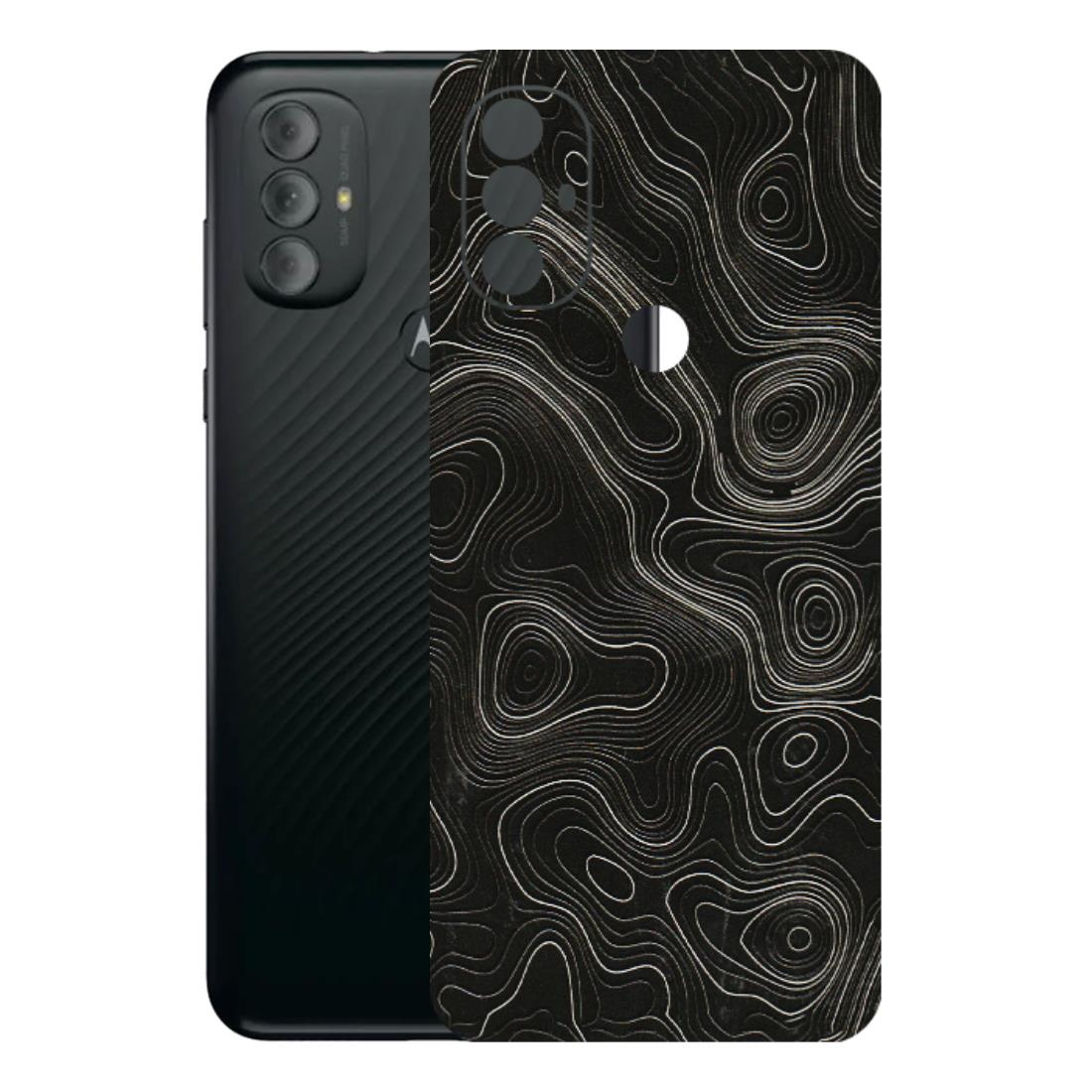 Motorola Phone Skins (All Models) - Black Swirl - 3D Embossed Finish (L-196) Motorola Moto G Power