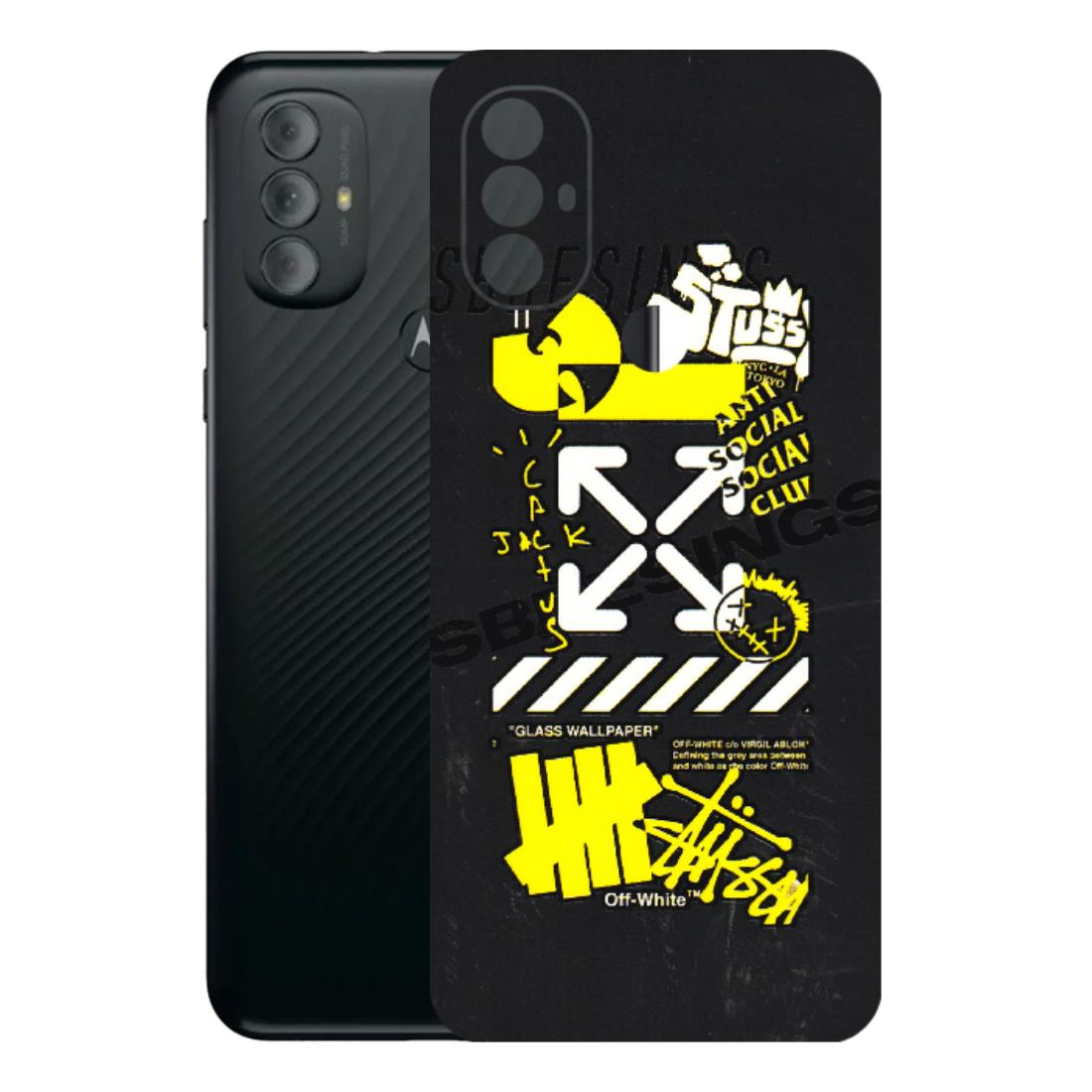 Motorola Phone Skins (All Models) - Anti Social Graffiti - 3D Embossed Finish (L-198) Motorola Moto G Power