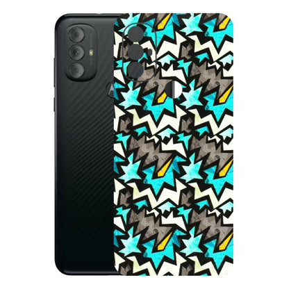 Motorola Phone Skins (All Models) - Funky Zig Zag - 3D Embossed Finish (L-223) Motorola Moto G Power