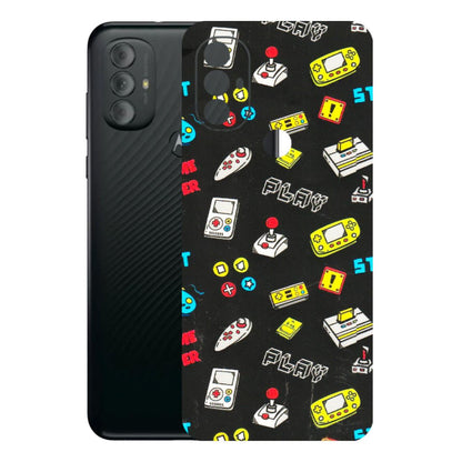 Motorola Phone Skins (All Models) - Gaming Doodles - 3D Embossed Finish (L-224) Motorola Moto G Power