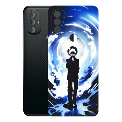 Motorola Phone Skins (All Models) - Satoru Gojo Dark Blue - 3D Embossed Finish (L-235) Motorola Moto G Power