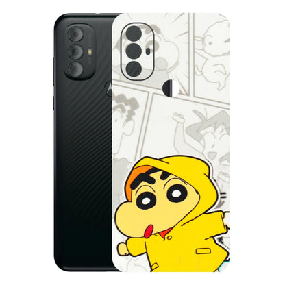Motorola Phone Skins (All Models) - Yellow Shinchan Comic - 3D Embossed Finish (L-246) Motorola Moto G Power