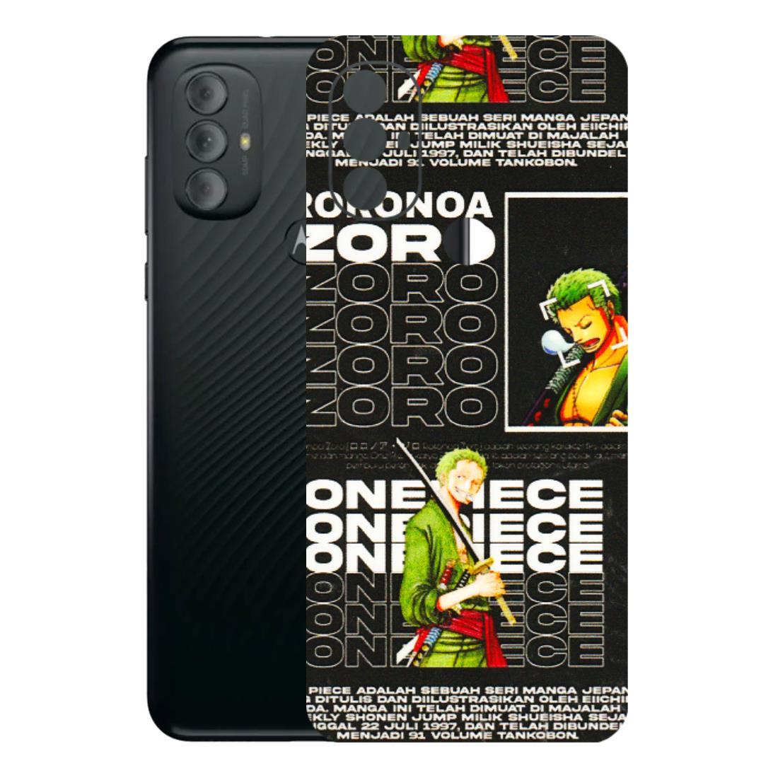 Motorola Phone Skins (All Models) - One Piece Zoro - 3D Embossed Finish (L-250) Motorola Moto G Power