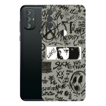 Motorola Phone Skins (All Models) - Never Have Love Anime - 3D Embossed Finish (L-260) Motorola Moto G Power