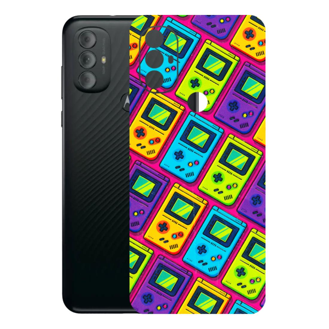 Motorola Phone Skins (All Models) - Gameboy Colourful - 3D Embossed Finish (L-266) Motorola Moto G Power
