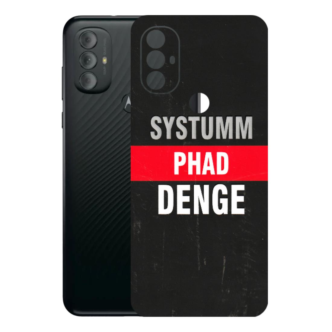 Motorola Phone Skins (All Models) - Systumm Phad Denge - 3D Embossed Finish (L-278) Motorola Moto G Power