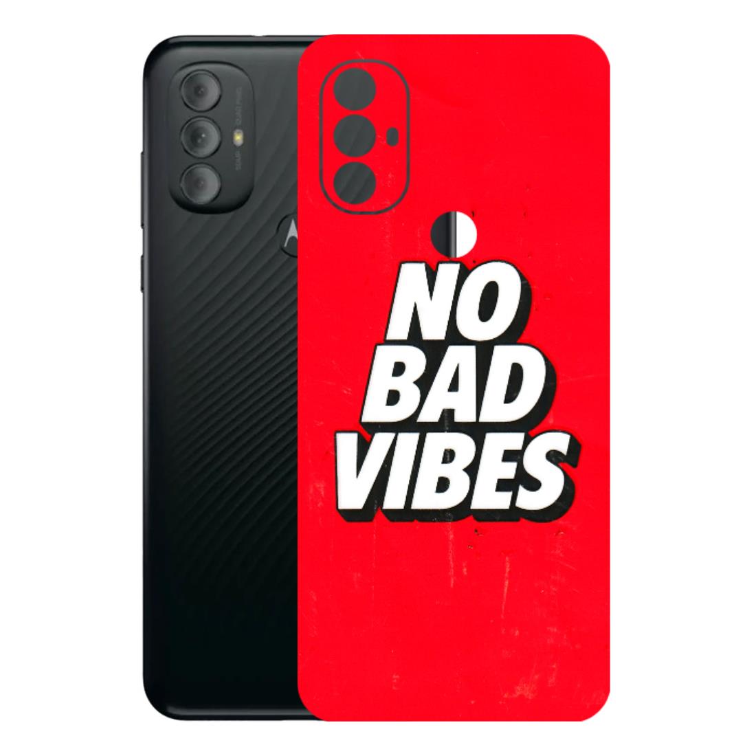 Motorola Phone Skins (All Models) - No Bad Vibes - 3D Embossed Finish (L-280) Motorola Moto G Power