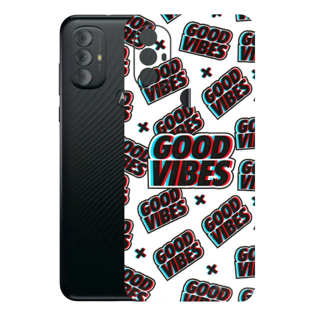 Motorola Phone Skins (All Models) - Good Vibes - 3D Embossed Finish (L-282) Motorola Moto G Power