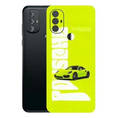 Motorola Phone Skins (All Models) - Lime Green Porche - 3D Embossed Finish (L-30) Motorola Moto G Power