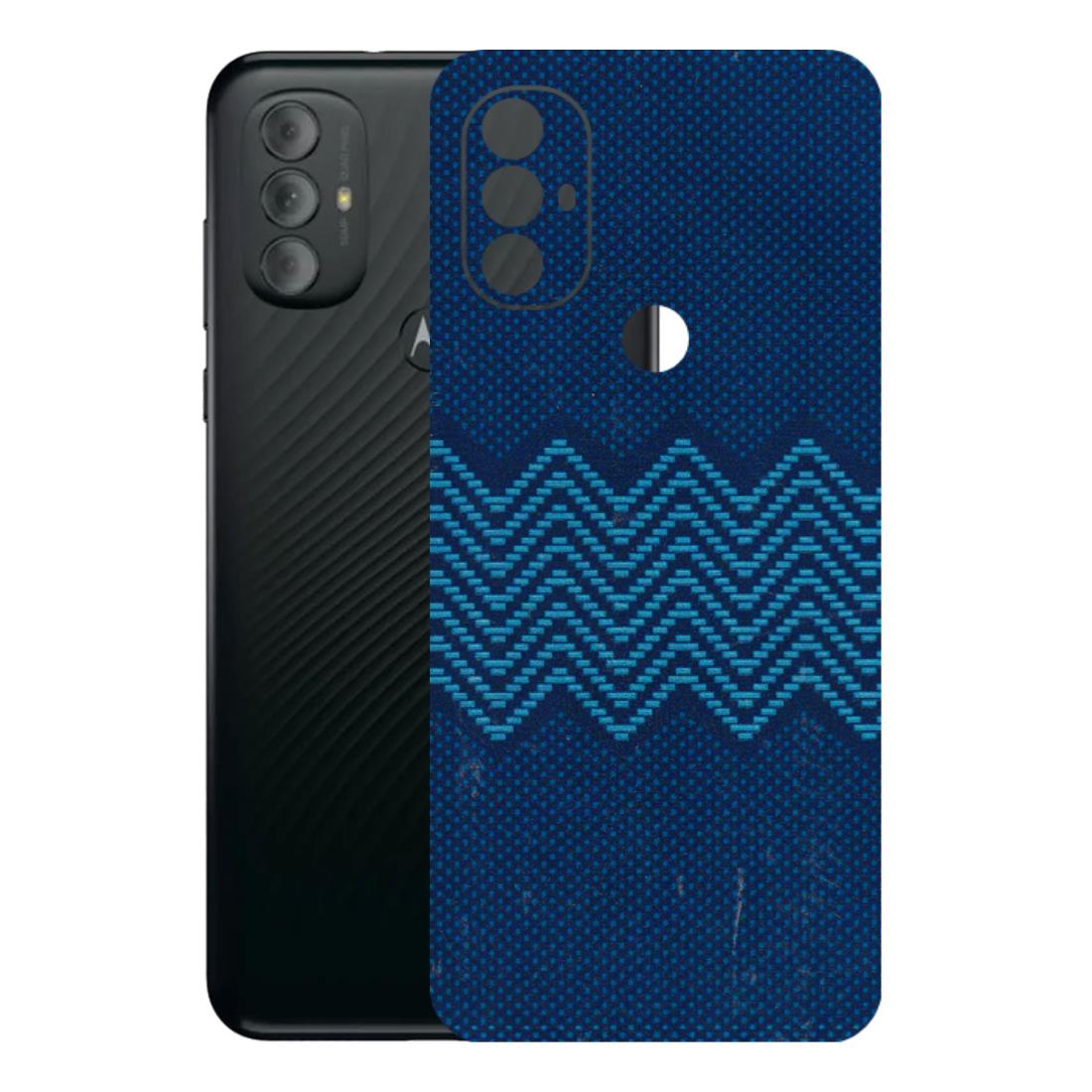 Motorola Phone Skins (All Models) - Blue Sober Waves - 3D Embossed Finish (L-306) Motorola Moto G Power