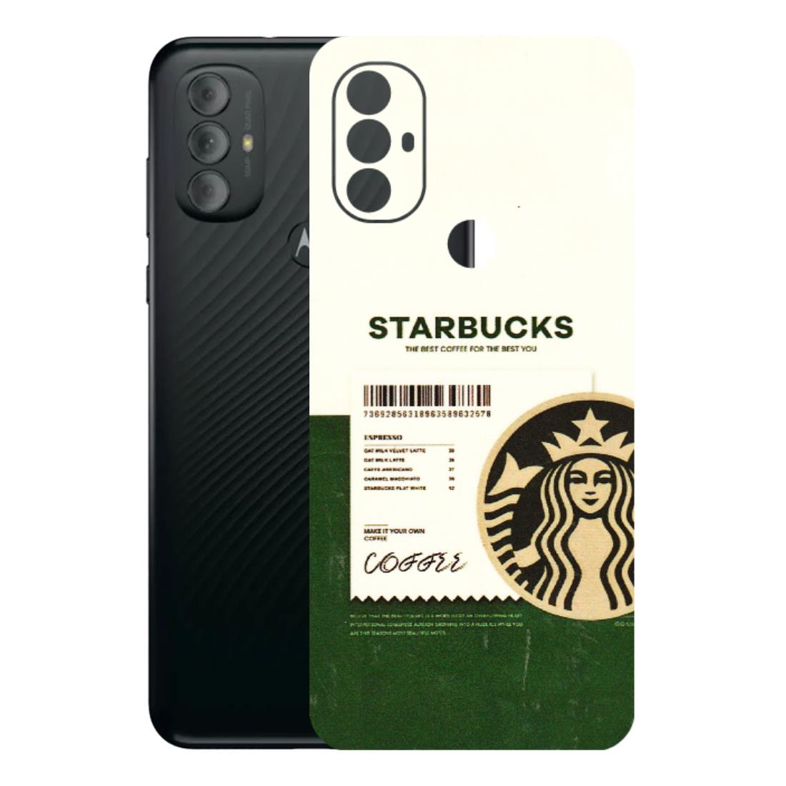 Motorola Phone Skins (All Models) - Starbucks Barcode - 3D Embossed Finish (L-308) Motorola Moto G Power