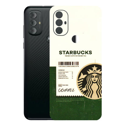 Motorola Phone Skins (All Models) - Starbucks Barcode - 3D Embossed Finish (L-308) Motorola Moto G Power