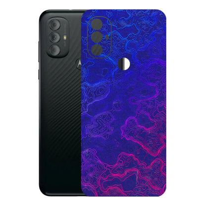 Motorola Phone Skins (All Models) - Purple Ripples Swirl - 3D Embossed Finish (L-314) Motorola Moto G Power