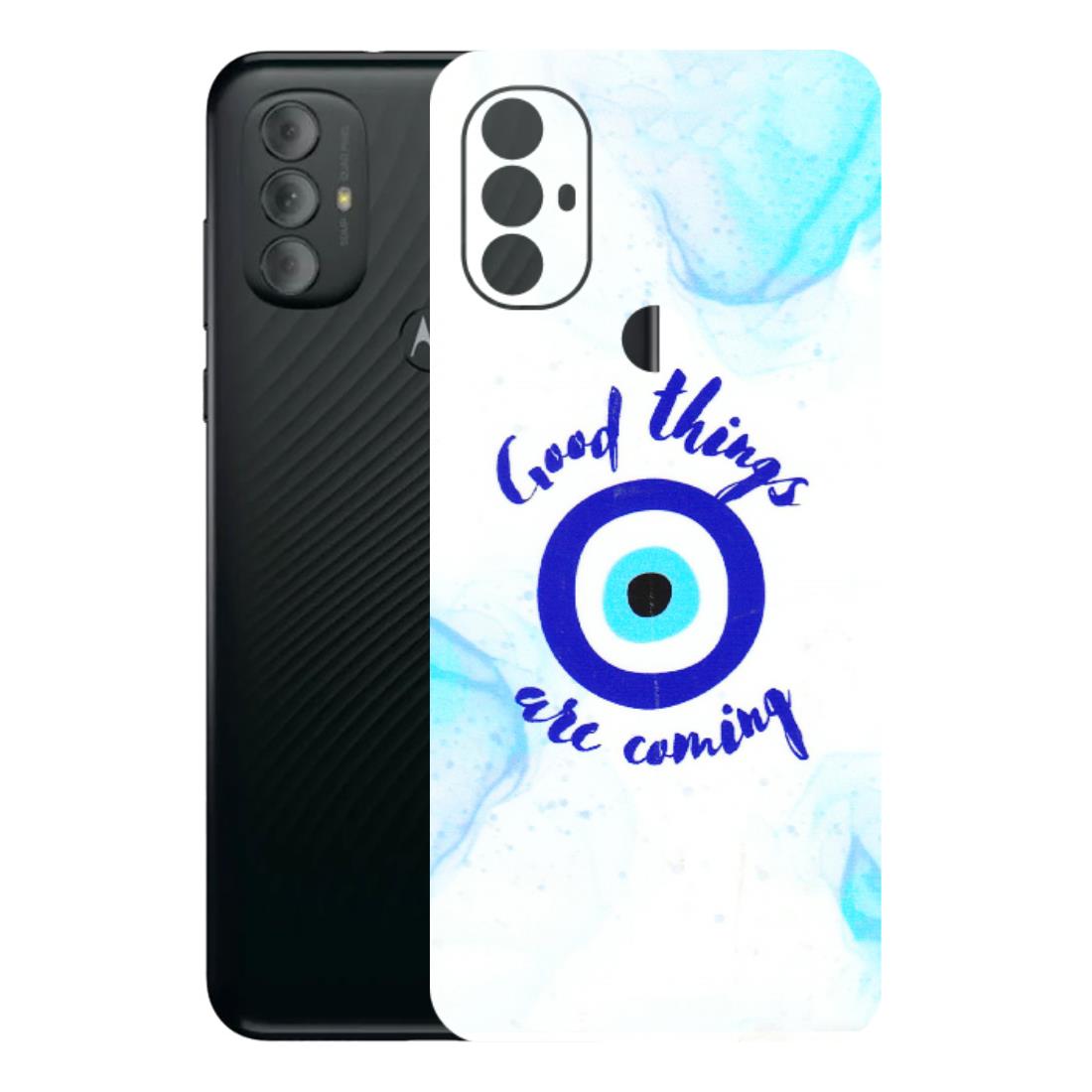 Motorola Phone Skins (All Models) - Evil Eye Good Things Are Coming - 3D Embossed Finish (L-322) Motorola Moto G Power