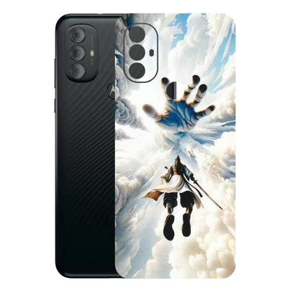 Motorola Phone Skins (All Models) - Big Hand With Monkey King - 3D Embossed Finish (L-323) Motorola Moto G Power