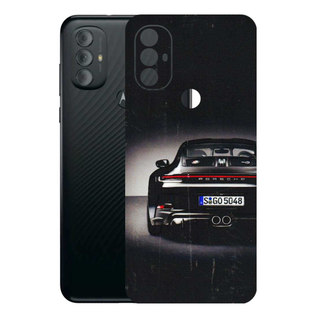 Motorola Phone Skins (All Models) - New Black Porsche GT3 - 3D Embossed Finish (L-327) Motorola Moto G Power
