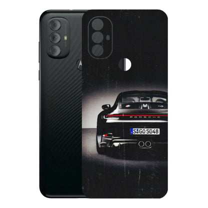 Motorola Phone Skins (All Models) - New Black Porsche GT3 - 3D Embossed Finish (L-327) Motorola Moto G Power