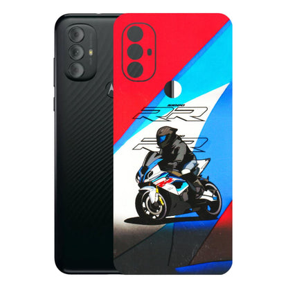 Motorola Phone Skins (All Models) - Bikers Love - 3D Embossed Finish (L-58) Motorola Moto G Power