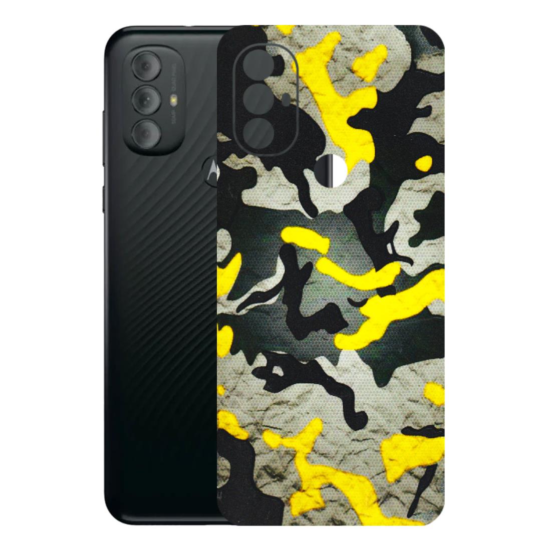 Motorola Phone Skins (All Models) - Yellow Camouflage - 3D Embossed Finish (L-61) Motorola Moto G Power