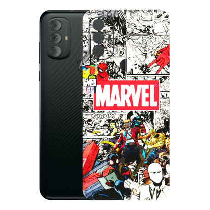 Motorola Phone Skins (All Models) - Marvel Colorful Comic - 3D Embossed Finish (L-64) Motorola Moto G Power