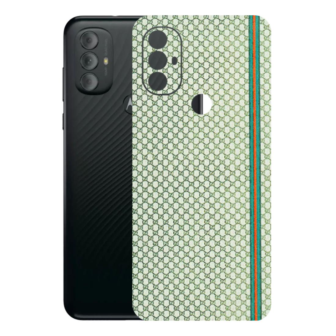 Motorola Phone Skins (All Models) - Gucci Fabric Pattern - 3D Embossed Finish (L-73) Motorola Moto G Power