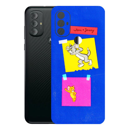 Motorola Phone Skins (All Models) - Tom N Jerry Sticky Notes - 3D Embossed Finish (L-88) Motorola Moto G Power