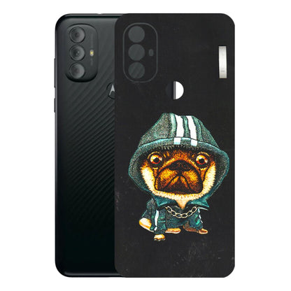 Motorola Phone Skins (All Models) - Puppy N Hoodie - 3D Embossed Finish (L-90) Motorola Moto G Power