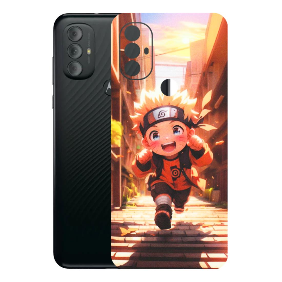 Motorola Phone Skins (All Models) - Naruto Cute Toon Running - Matte Finish (M-04) Motorola Moto G Power