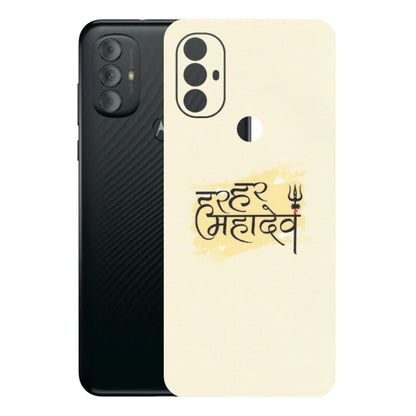 Motorola Phone Skins (All Models) - Har Har Mahadev - Matte Finish (M-10) Motorola Moto G Power