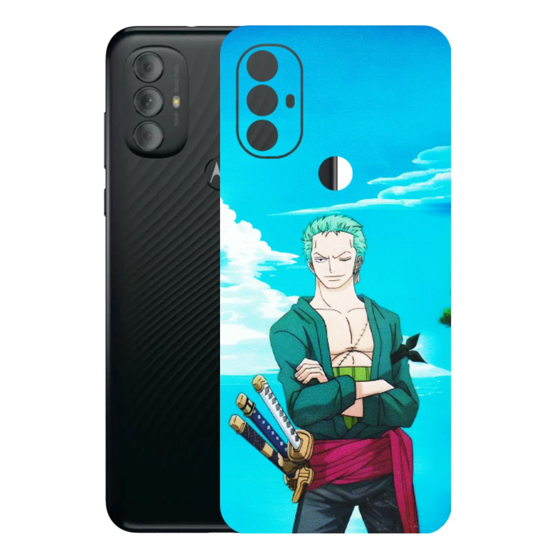Motorola Phone Skins (All Models) - Cool Swordman Zoro Anime - Matte Finish (M-143) Motorola Moto G Power