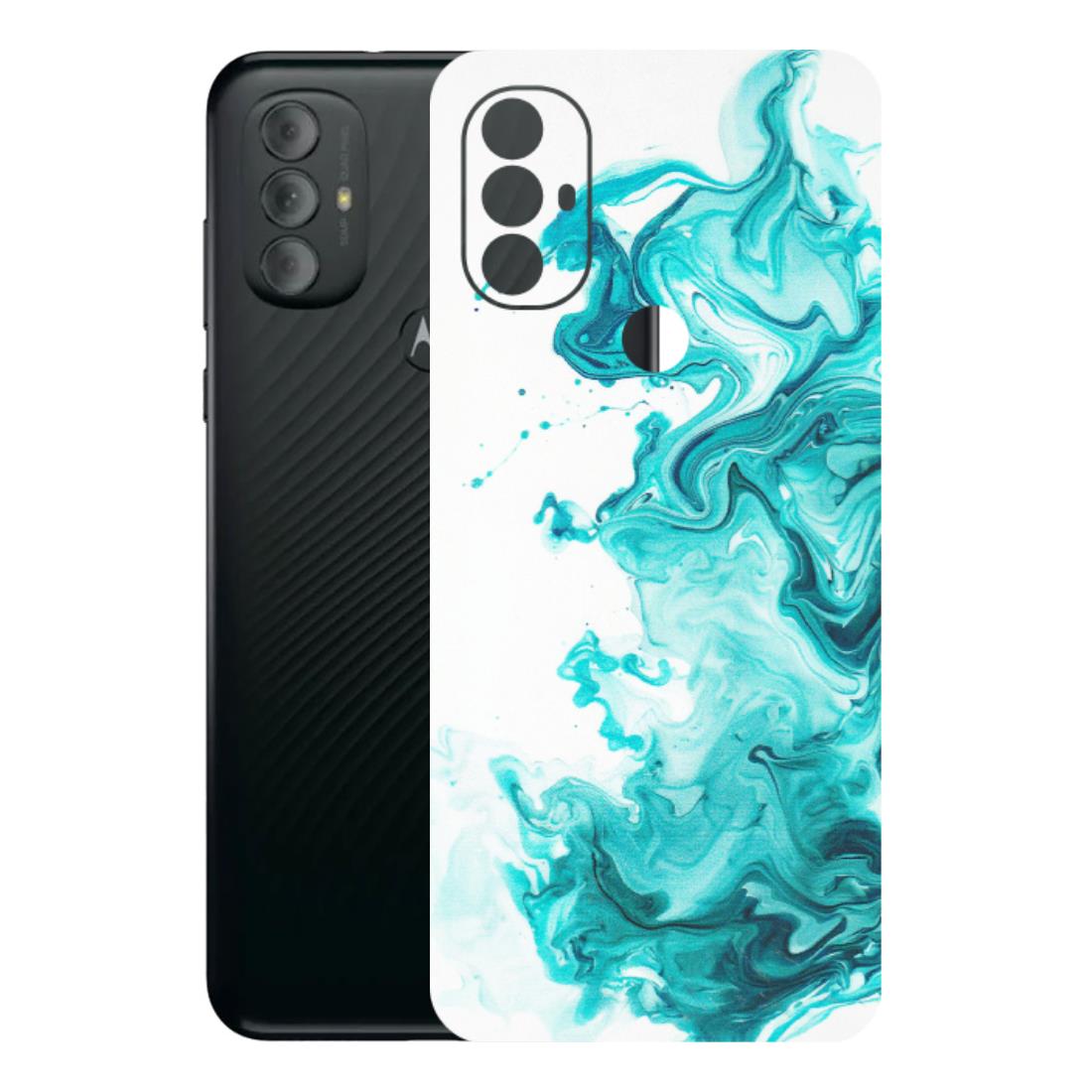 Motorola Phone Skins (All Models) - Sky Blue Abstract Colour - Matte Finish (M-146) Motorola Moto G Power