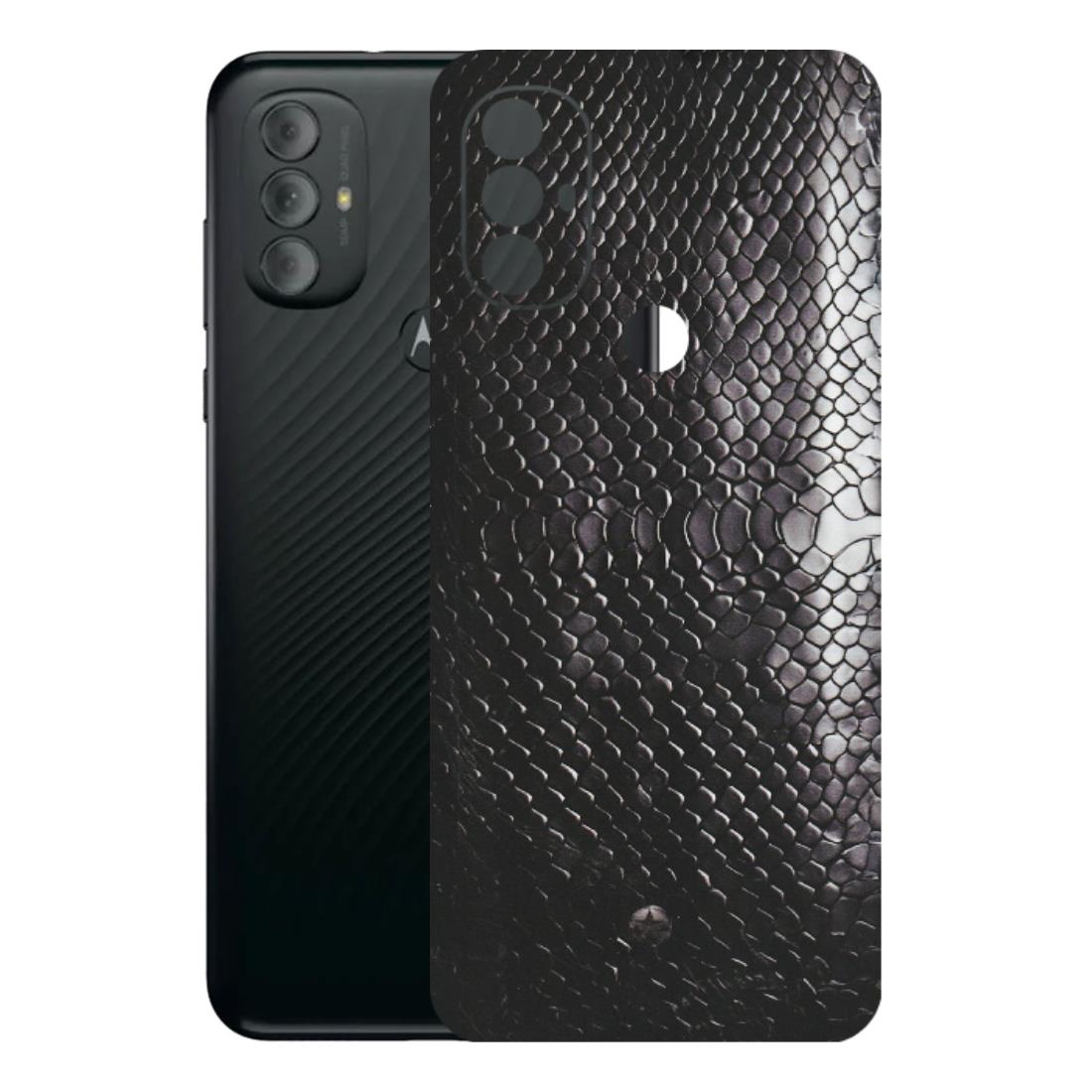 Motorola Phone Skins (All Models) - Black Snack Leather - Matte Finish (M-147) Motorola Moto G Power