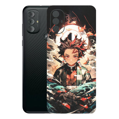 Motorola Phone Skins (All Models) - Tanjiro Demon Slayer Anime - Matte Finish (M-158) Motorola Moto G Power