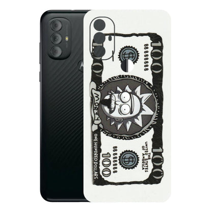 Motorola Phone Skins (All Models) - Rick And Morty Hundred Dollar Anime - Matte Finish (M-161) Motorola Moto G Power