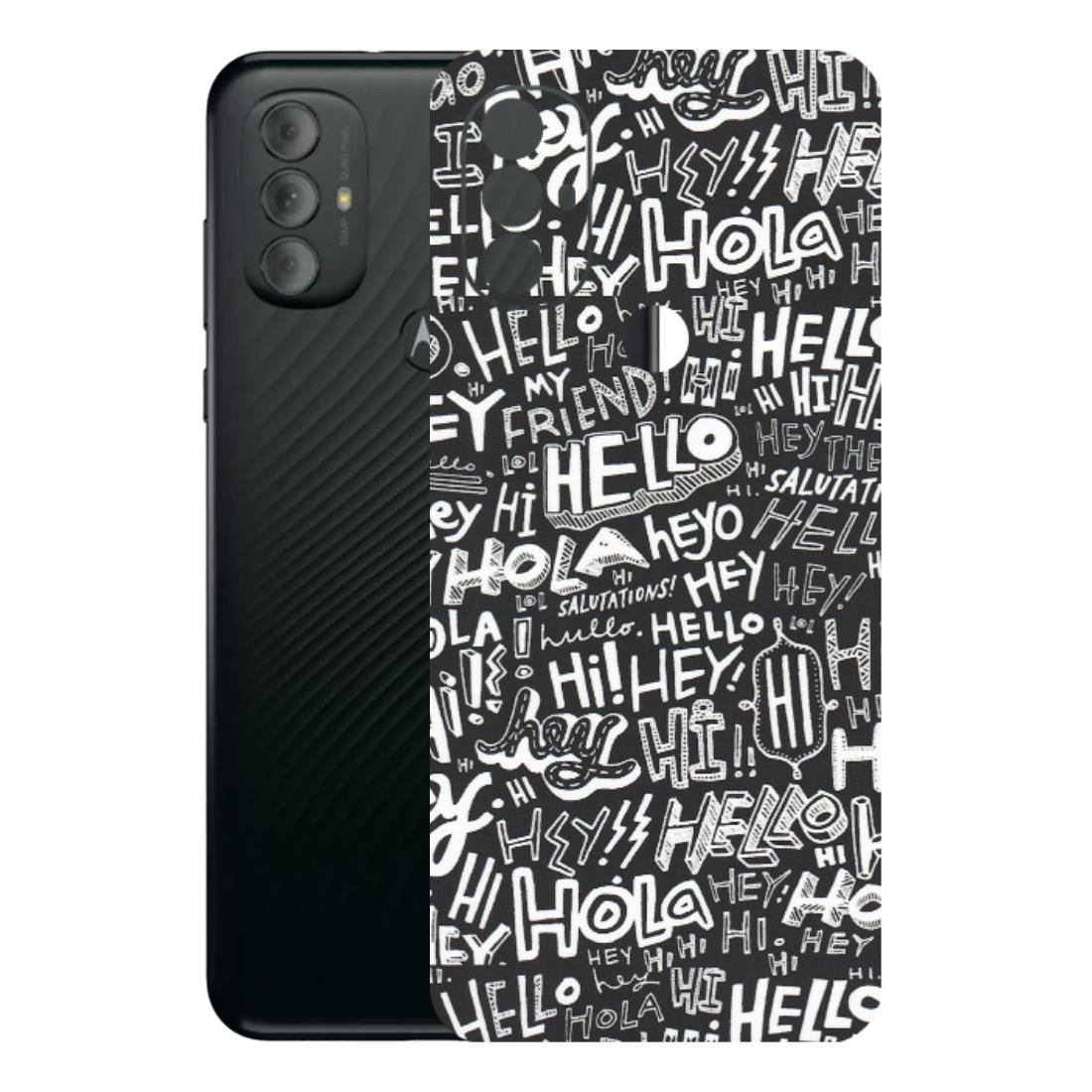 Motorola Phone Skins (All Models) - Hi Hello Doodles - Matte Finish (M-25) Motorola Moto G Power