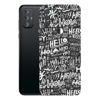 Motorola Phone Skins (All Models) - Hi Hello Doodles - Matte Finish (M-25) Motorola Moto G Power